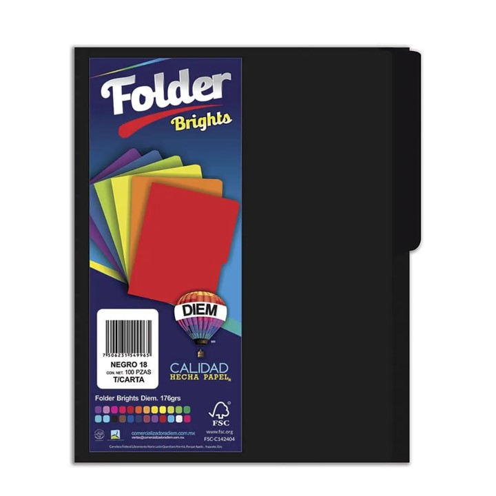 FOLDER CARTA NEGRO